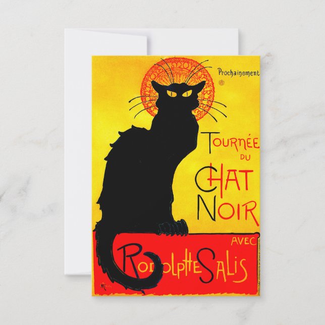 Le Chat Noir Vintage RSVP Card (Front)
