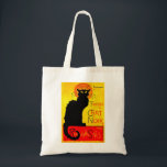 Le Chat Noir Vintage Tote Bag<br><div class="desc">Tote Bag featuring Théophile Alexandre Steinlen’s poster Le Chat Noir (1896). A beautiful black cat sits next to French text advertising a cabaret tour. A great gift for fans of vintage art and Art Nouveau.</div>