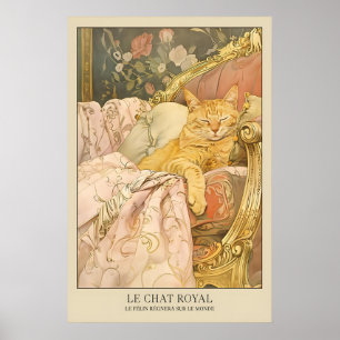 Le Chat Royal Cat Art Print French Style Feline