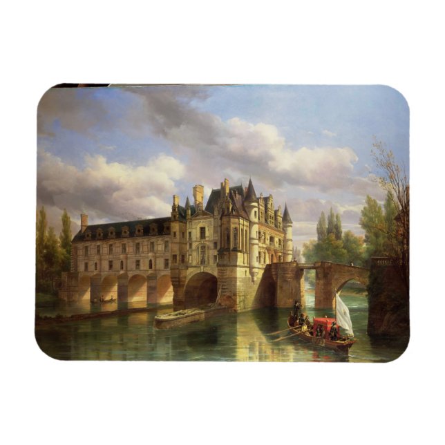 Le Chateau de Chenonceau, 1843 (oil on canvas) Magnet (Horizontal)