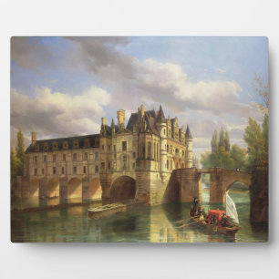 Le Chateau de Chenonceau, 1843 (oil on canvas) Plaque