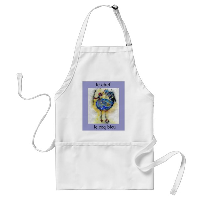 le chef le coq bleu apron - Customised (Front)