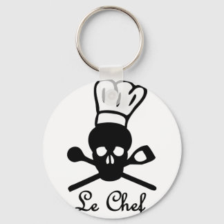 le chef skull icon key ring