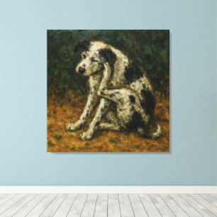 Le Chien Errant, In The Style Of Bonnard Canvas Print