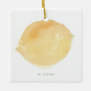 Le citron Ceramic Ornament
