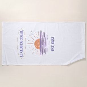 Le Club du Soleil Est 1985 Vintage Resort Beach Towel