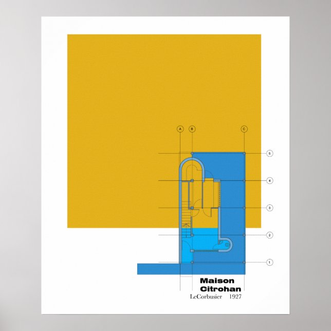 Le Corbusier Maison Citrohan Art Poster (Front)