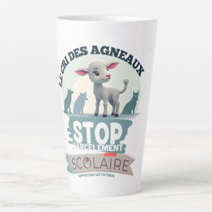 Le Cri des Agneaux : stop harcèlement scolaire Latte Mug