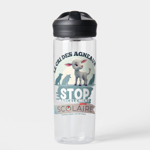 Le Cri des Agneaux : stop harcèlement scolaire Water Bottle