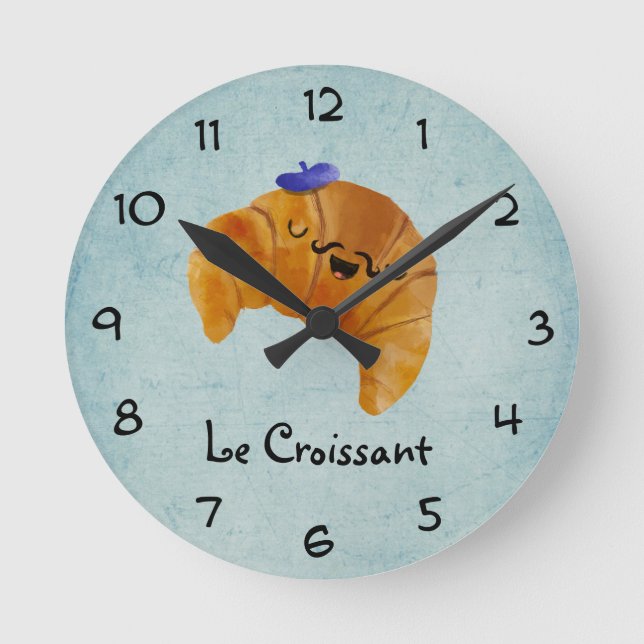 Le Croissant Round Clock (Front)