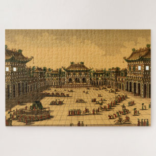 Le dedans du palais de l'empereur de Chine à Pekin Jigsaw Puzzle