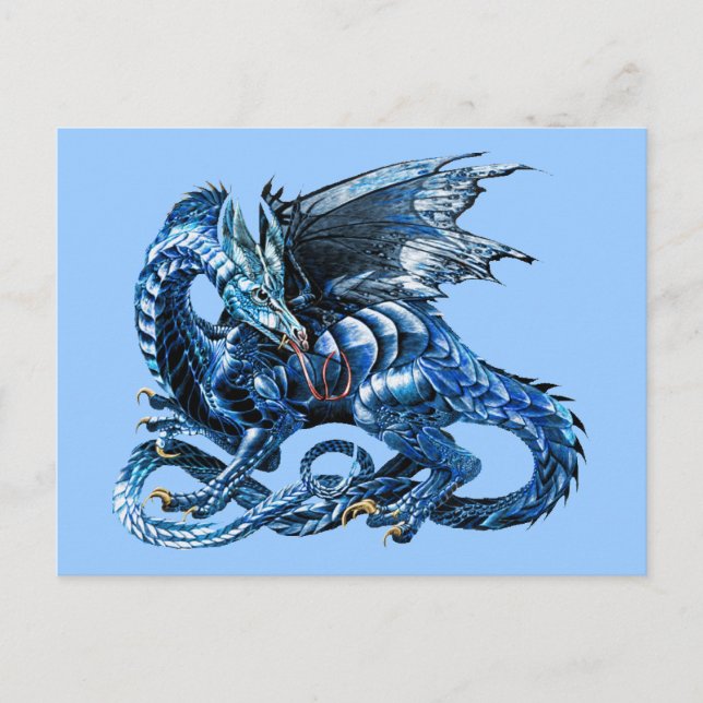 Le dragon bleu - postcard (Front)