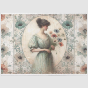 Le Femme Old World Floral Victorian Decoupage Tissue Paper