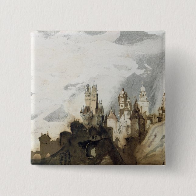 Le Gai Chateau 15 Cm Square Badge (Front)