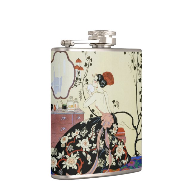 Le Grand Decolletage by George Barbier, Art Deco Hip Flask (Right)