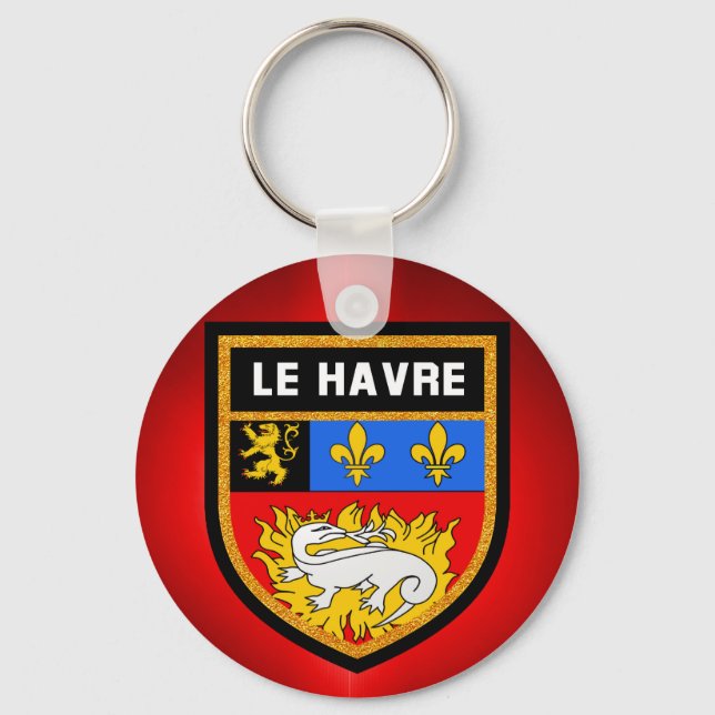 Le Havre Flag Key Ring (Front)