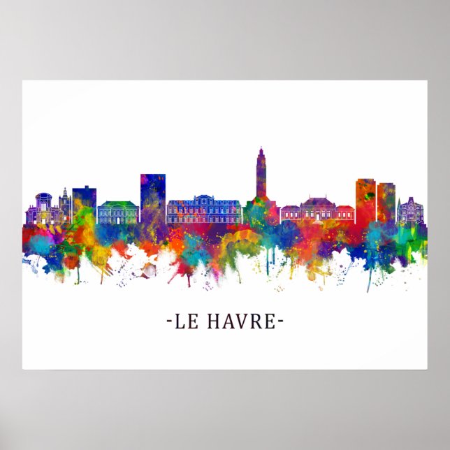 Le Havre France Skyline Poster (Front)