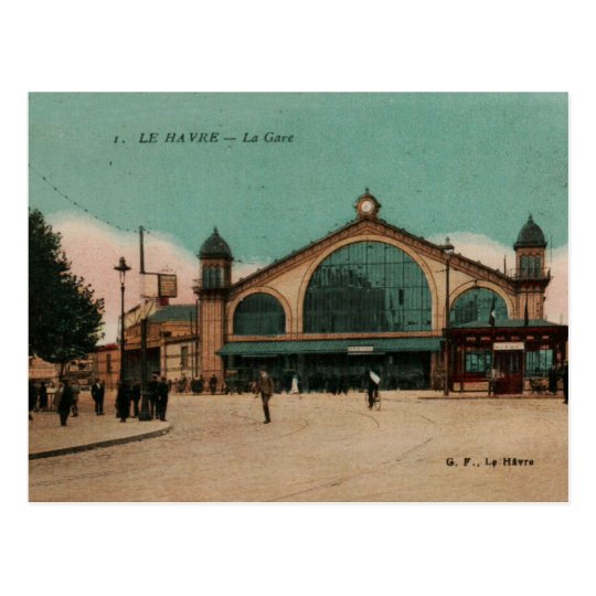 Le Havre railway Station Photochrom France 1910 Postcard