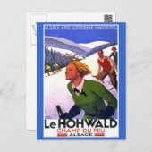 Le Hohwald Vintage French Travel Poster Postcard (Front/Back)