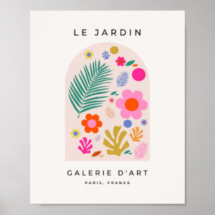 Le Jardin 04 Retro Flowers Modern Floral Poster