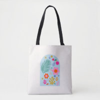 Le Jardin 06 Abstract Retro Flowers Blue And Pink