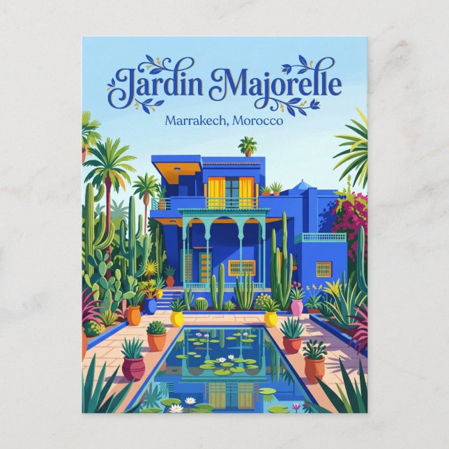 Le Jardin Majorelle Morocco Postcard (Front)
