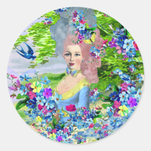 Le Jardin Marie Antoinette Classic Round Sticker