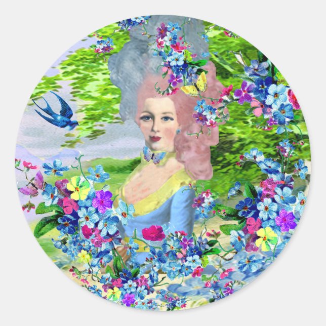 Le Jardin Marie Antoinette Classic Round Sticker (Front)