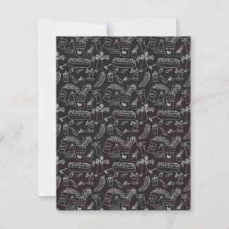 Le Jardin (The Garden) Black and White Thank You Card