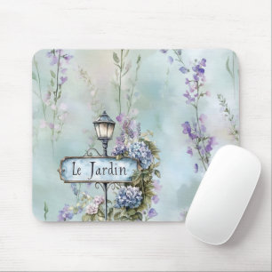 Le Jardin (the garden) Pretty Purple Flowers Mouse Mat