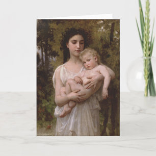 Le Jeune Frere (The Little Brother) Bouguereau Card