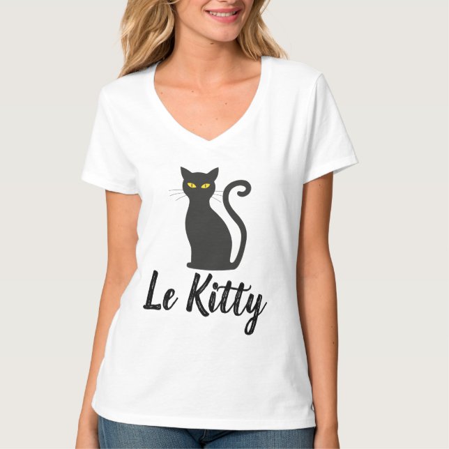 LE KITTY, FRENCH CAT T-Shirts (Front)