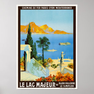 Le Lac Majeur France Vintage Poster 1913