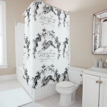 Le Lapin French Hare Shower Curtain