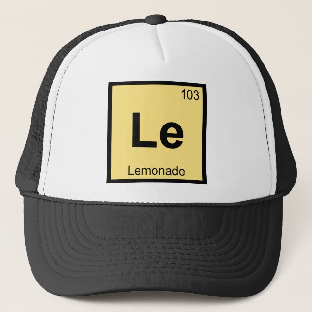 Le - Lemonade Chemistry Periodic Table Symbol Trucker Hat (Front)