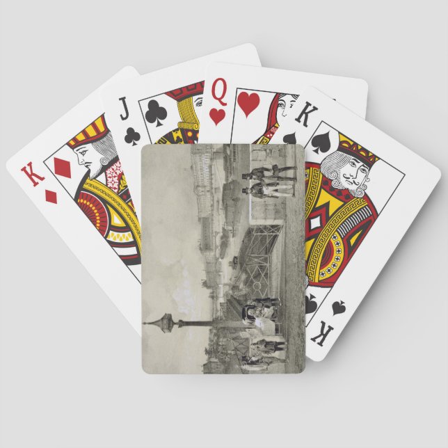 Le Louvre, engraved by Auguste Bry (engraving) Playing Cards (Back)