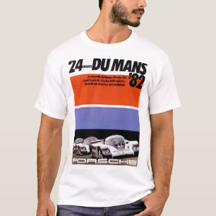 MAKAYA Men's Vintage Biker Le Mans Motor T-Shirt - Loose Fit, 100% Cotton, Grey