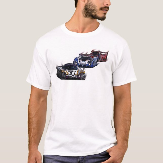 Le mans cars battling it out, the mighty group C T-Shirt (Front)