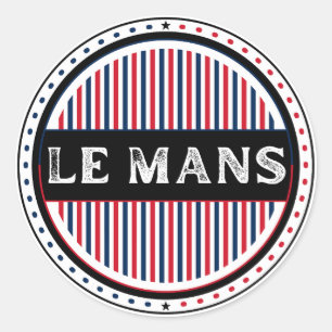 Le Mans City Pride Emblem – French Identity Classic Round Sticker