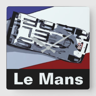 Le Mans HAT TRICK Square Wall Clock