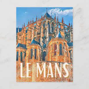 Le Mans Photo Vintage Postcard