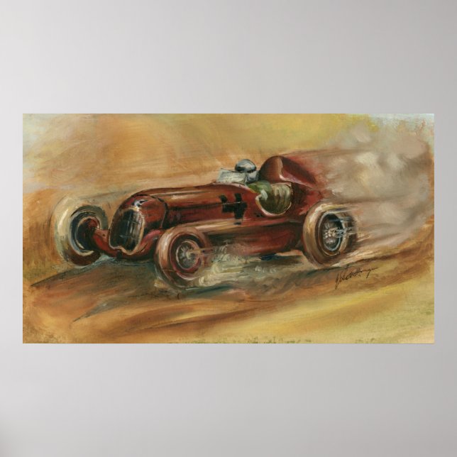 Le Mans Racecar by Ethan Harper Poster (Front)