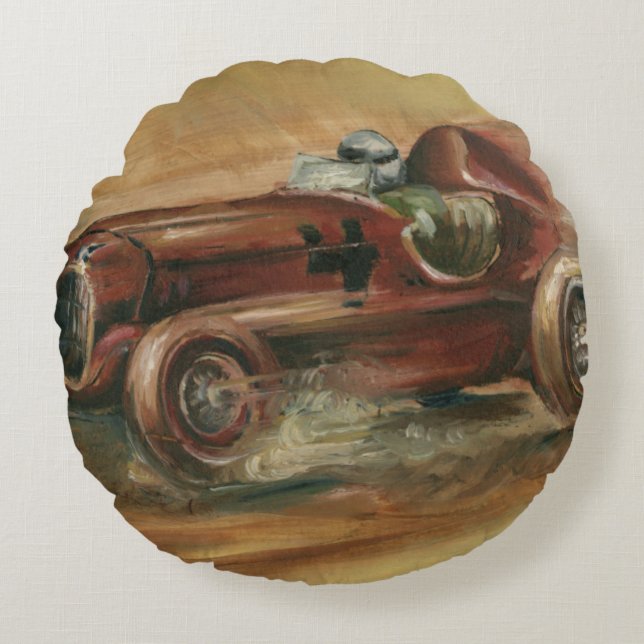 Le Mans Racecar by Ethan Harper Round Cushion (Front)