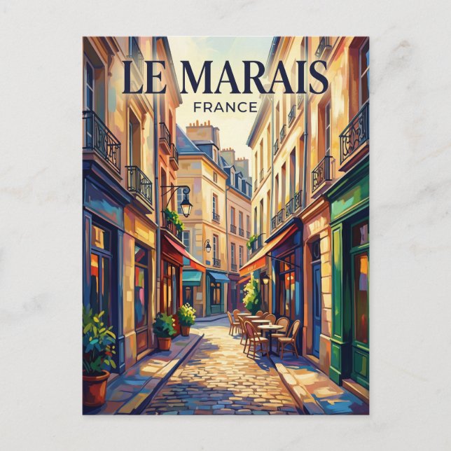 Le Marais France Postcard (Front)