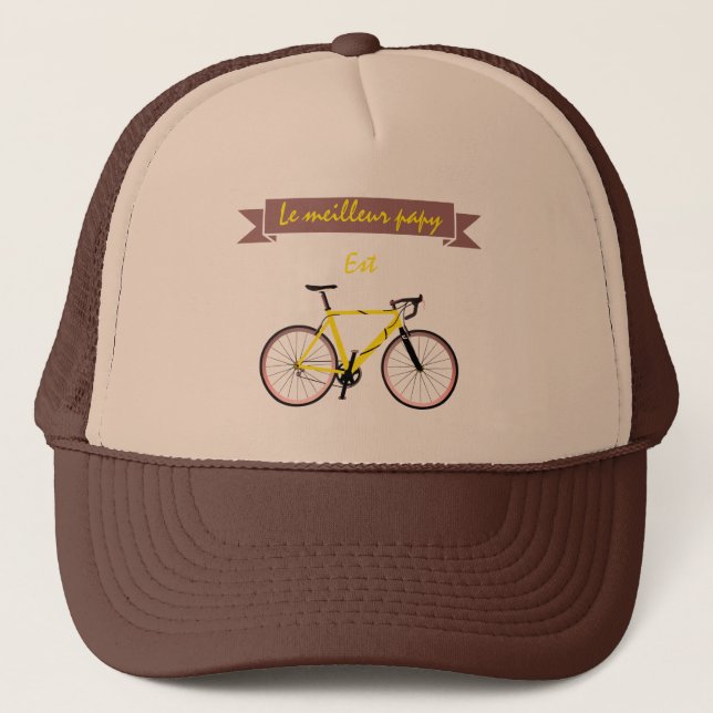 Le meilleur papy est cycliste trucker hat (Front)