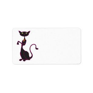 Le Meow Noir Address Labels