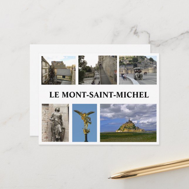 Le Mont Saint Michael, France Postcard (Front/Back In Situ)