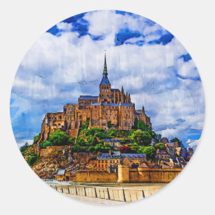 Le Mont Saint Michel Classic Round Sticker