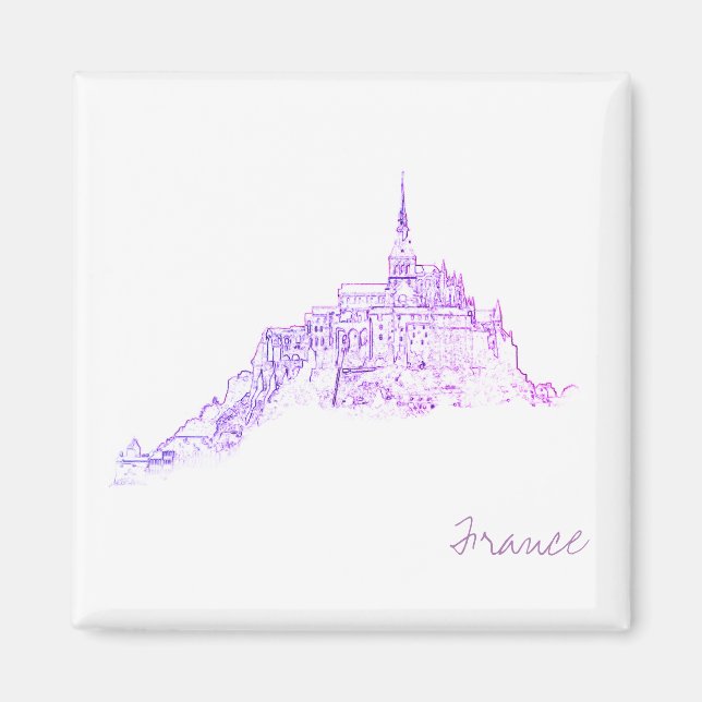 Le Mont Saint Michel France Architecture Magnet (Front)