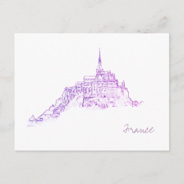 Le Mont Saint Michel France Architecture Postcard (Front)